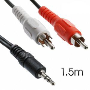 CABLE STEREO MINI JACK 3.5 - RCA AUDIO 1.5M CROMAD