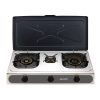 COCINA GAS INOX 3 FUEGOS SERIE STRONG + TAPA MUVIP