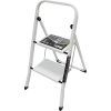 ESCALERA DOMESTICA ACERO 2 PELDAÑOS MADER
