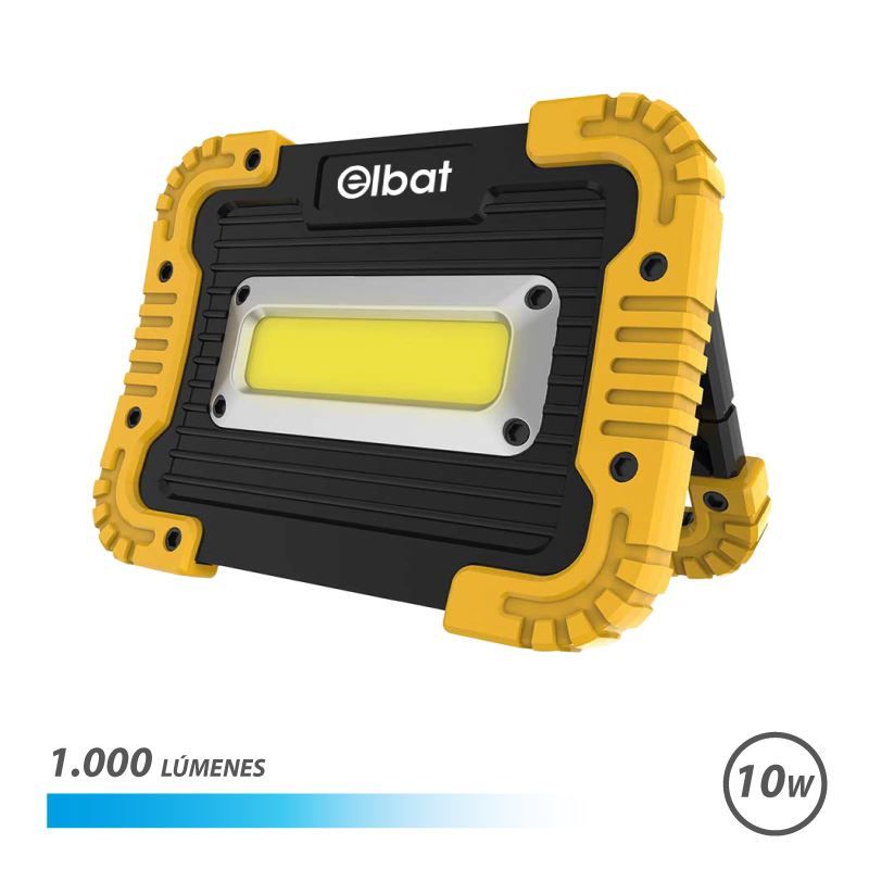 Lepro Foco LED Recargable 10W 1000LM | 3 Modos De Luz | Puerto USB Para Cargar Móvil | IPX4 Resistente Al Agua | Linterna Camping, Emergencias Y Trabajo