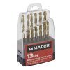 JUEGO 13 UND BROCAS TITANIO PARA METAL MADER