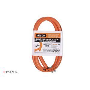 MANGUERA GAS BUTANO 120CM CON ABRAZADERA ALGON