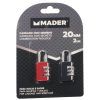 PACK 2 CANDADOS 20MM. CON COMBINACION MADER