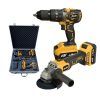 PACK 20V TALADRO PERCUTOR+RADIAL S/CARBONES | 2 X 4AH | CAJA ALUMINIO BLIM