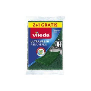PACK 3 ESTROPAJOS FIBRA VERDE ULTRA FRESH VILEDA