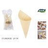 PACK 5 CONOS MADERA APERITIVOS 24CM ALGON
