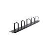 PANEL 1U GUIADO Y DISTRIBUCION DE CABLEADO CON ANILLAS CROMAD