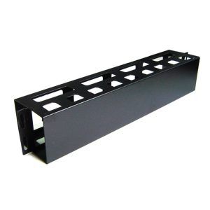 PANEL 2U GUIADO Y DISTRIBUCIÓN DE CABLEADO CON TAPA PARA RACKS 19" CROMAD