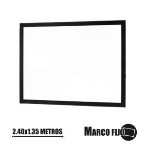 PANTALLA PROYECCION MARCO FIJO ALUMINIO 2.40 x 1.35MTR CROMAD