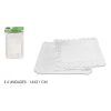 SET 4 BANDEJAS RECTANGULARES CON BLONDA 14X21CM ALGON