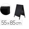 PIZARRA CARTELERA Caballete 55x85 F/Negro Doble-Cara C/Pata