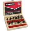 JUEGO 12 PCS FRESAS 6MM PARA MADERA MADER