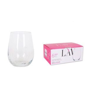 SET 6 VASOS CRISTAL 360CC GAIA
