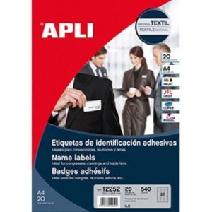 ETIQUETAS Apli IDENTIFICATIVAS 63,5 x 29,6 mm 540u 20H