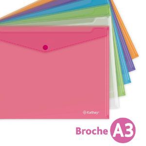 SOBRE Polip. A-3 CIERRE C/BROCHE (Gama-Colores)