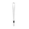 CINTA Portanombre IDENTIFICADOR Lanyard Doble Cierre (Blanco