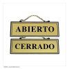 PLACA HORARIO Abierto/Cerrado 320x200 Plastico