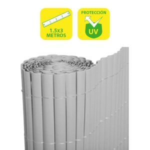 CAÑIZO PLÁSTICO DOBLE CARA 1.5X3 METROS GRIS CLARO SUNGARDEN