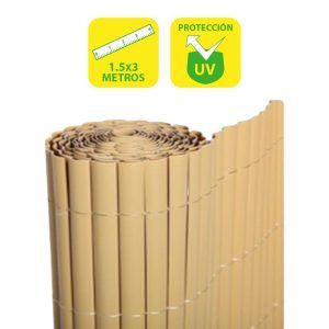 CAÑIZO PLÁSTICO DOBLE CARA 1.5X3 METROS MARRON CLARO SUNGARDEN