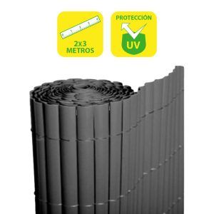 CAÑIZO PLÁSTICO DOBLE CARA 2X3 METROS GRIS OSCURO SUNGARDEN