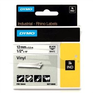 CINTA ROTULAR Dymo Rhinopro 12mm x5.5mt Negro/Blanco