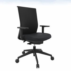 SILLA Stay C/Brazos POL. NEGRO BZ- PO NET NEGRO