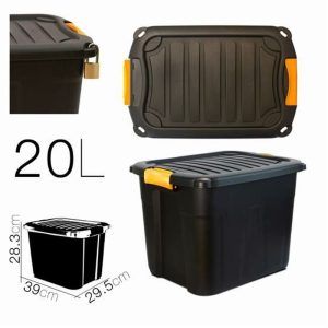CAJA DE ALMACENAJE 39X29.5X28.3CM NEGRA PARABOX