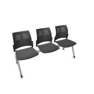 BANCADA Spacio Mod-300 3 Asientos S/Tapizar PLAST. (Negro)