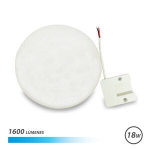 APLIQUE LED TECHO CON BASE FIJA REDONDO 18W LUZ FRIA ELBAT