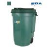CUBO PAPELERA CON RUEDAS 110 LITROS VERDE EDA