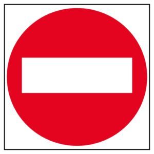 ADHESIVO SEÑALIZACION "Prohibido Paso" 114x114