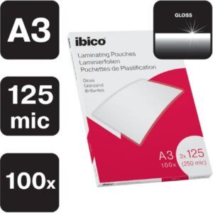 FUNDA PLASTIFICAR A-3 125mi 303x426 C/100u.
