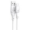 CABLE MICRO USB NB238 3 METROS BLANCO XO