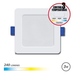DOWNLIGHT CUADRADO 3W | 240LM | SELECTOR 3 TEMPERATURAS ELBAT