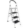 ESCALERA DOMESTICA EN ACERO Y GOMA 4P. MADER