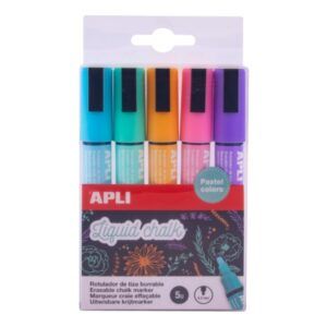ROTULADOR TIZA (Liquid Chalk) 5-Colores 5.5mm P/Biselada