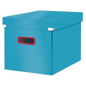 CAJA C/TAPA ARCHIVADOR CUBICA Leitz COSY L (Azul)