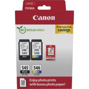 CART. INK-JET Canon PG-545/CL546 NEGRO Y COLOR + PAPEL FOT
