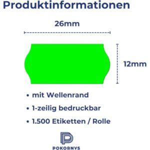 ROLLO ETIQUETA Sin/PVP Ovelar 26x12 (VERDE)
