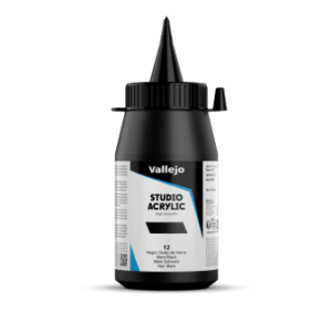 ACRILICO STUDIO Vallejo 500ml. (Negro Óxido de Hierro)