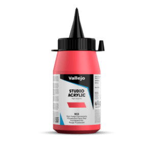 ACRILICO STUDIO FLUOR Vallejo 500ml. (Rojo Fuego)