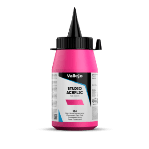 ACRILICO STUDIO FLUOR Vallejo 500ml. (Rojo Rosa)