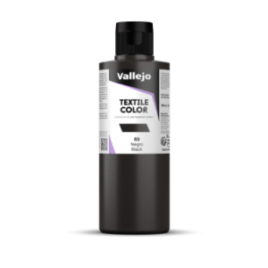 PINTURA TEXTIL COLOR Vallejo 200ml. (Negro)