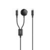CABLE 2 EN 1 60W TIPO C + CABLE CARGA MAGNETICA APPLE WATCH NEGRO XO