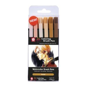 ROTULADORES KOI 6-COLORES BRUSH RETRATO