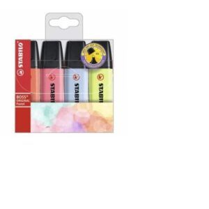 RESALTADOR FLUOR Stabilo Boss 4-Colores ORIGINAL
