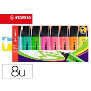 RESALTADOR FLUOR Stabilo Boss 8-Colores ORIGINAL
