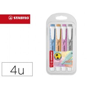 RESALTADOR FLUOR Stabilo Swing Cool 4-Colores PASTEL