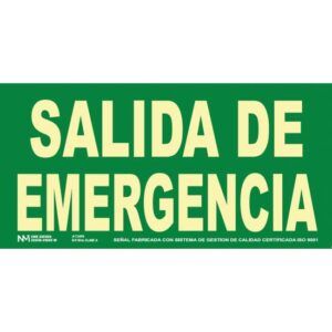 SEÑAL EMERGENCIA 320x160 Adhesiva Luminiscente