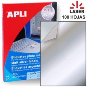 ETIQUETA Intemperie 210x297 Lase/Copy 20H=540 PLATA Permanen